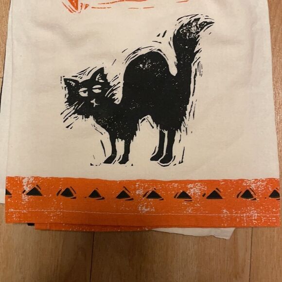Black Cat Halloween Kitchen Towel Set Decoration - Picture 6 of 13